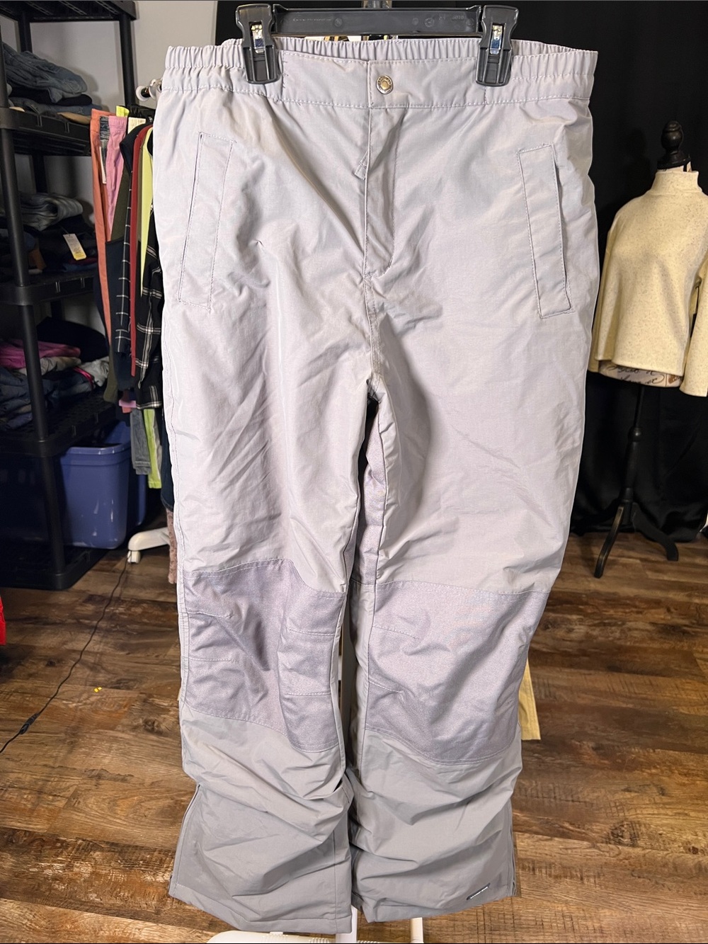 Big kids/girls 16 Lands End Light Gray Snow/Ski Pants
